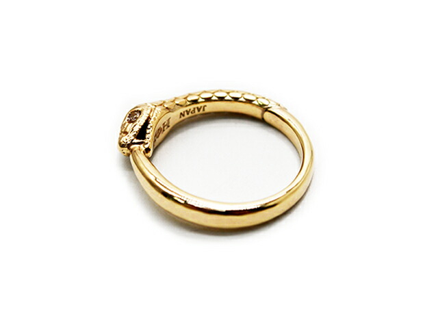 【HΦS/エイチファイエス】「OUROBOROS RING/ウロボロスリング」(25HS-R-UB01-K10YG) (galcia/ガルシア/UNCHANGING LOVE/アンチェンジングラブ/POP EYES/ポップアイズ/アメカジ/ホットロッド/WOLF PACK/ウルフパック)