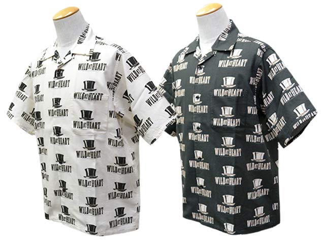 全2色【WILD AT HEART/ワイルドアットハート】2026SS「Cotton Open Collar S/S Shirts”SILK HAT”/コットンオープンカラーショートスリーブシャツ”トップハット”」(8261011)(アンチェンジングラブ/ポップアイズ/モンストアタイムズ/アメカジ/狼容器に並べる)