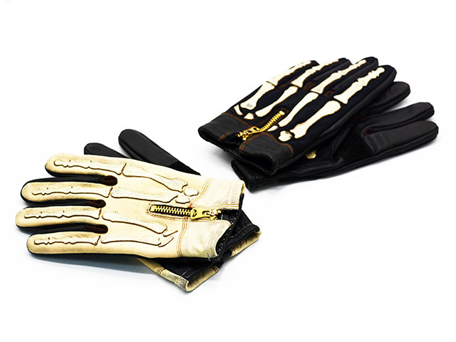 全2色【Vin&Age/ヴィン&エイジ】2026SS「Skeleton Glove/スケルトングローブ」(VG15) (ハーレー/ハーレーダビッドソン/バイク/バイカー/ホットロッド/手袋/ホイールズアパレル/WOLF PACK/ウルフパック)
