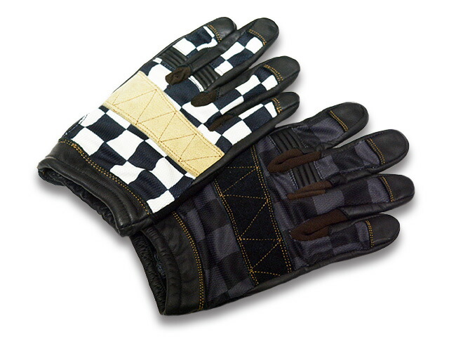 VIN & AGE バイクグローブ 黒と白 全2色【Vin&Age/ヴィン&エイジ】2023AW「Naughty Short Glove