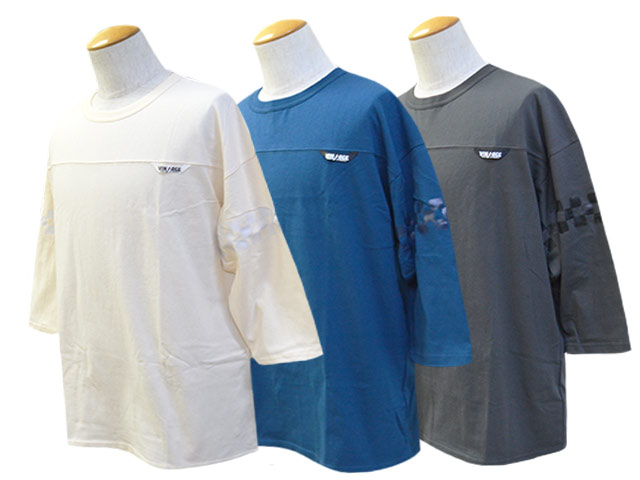 全3色【Vin&Age/ヴィン&エイジ】2025SS「Football Tee/フットボールTee」(VT11) (アメカジ/ハーレー/ハーレーダビッドソン/バイク/バイカー/ホットロッド/アウトドア/ホイールズアパレル/WOLF PACK/ウルフパック)