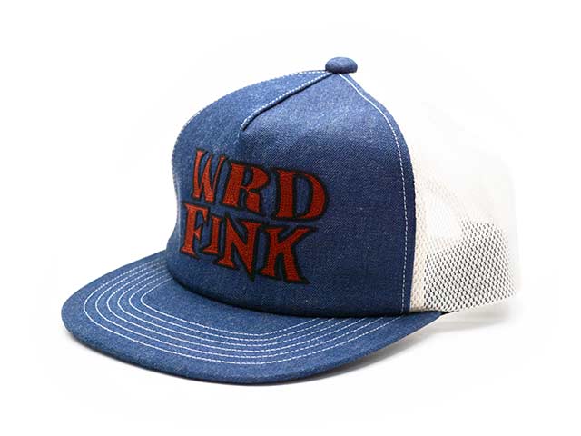【WEIRDO/ウィアード】2025SS「WRD FINK Denim Trucker Cap/WRDフィンクデニムトラッカーキャップ」(WRD51G03) (GANGSTERVILLE/ギャングスタービル/GLAD HAND/グラッドハンド/アメカジ/ハーレー/ホットロッド/プレゼント/帽子/WOLF PACK/ウルフパック)