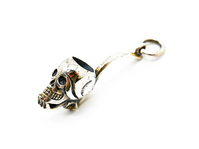 【WEIRDO JEWELRY/ウィアードジュエリー】「Skull Pipo Top/スカルパイポトップ」(Silver925) (GANGSTERVILLE/ギャングスタービル/GLAD HAND/グラッドハンド/アメカジ/ハーレー/ホットロッド/アクセサリー/プレゼント/WOLF PACK/ウルフパック)