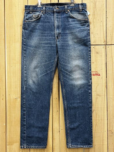 【中古】超激ヒゲ リーバイス505 古着 LEVIS505 W37&times;L31 ジーンズ 90S MADE IN USA 米国製 リアルワーカー｜WOLFROBE 店