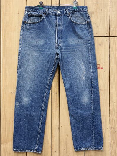 【中古】激ヒゲ リーバイス501 古着 LEVIS501 オールド90S MADE IN USA W36×L29 米国製
