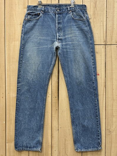 【中古】ヒゲ リーバイス501 古着 LEVIS501 ハチマル 80S スンプパッチ MADE IN USA W36×L33 米国製