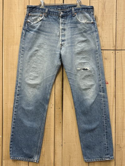 【中古】激ヒゲ リーバイス501 古着 W36×L31 LEVIS501 90S MADE IN USA 米国製