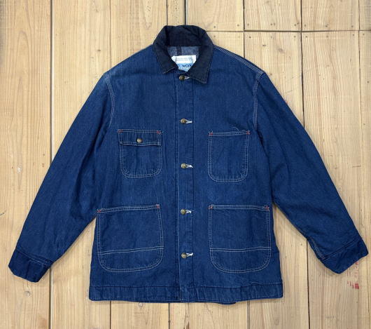USA製 60s〜70sヴィンテージ デニムカバーオール コーデュロイ襟 USA製 60s〜70sヴィンテージ デニムカバーオール コーデュロイ襟