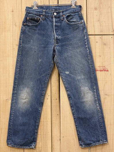 【中古】ヒゲ リーバイス501 ハチマル インサイドシングル LEVIS501 古着 80S MADE IN USA W28×L26 米国製