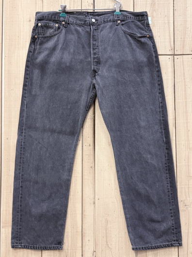 【中古】黒いこと リーヴァイズジーンズ501 馬鹿でかい大きさ 古着 90S LEVIS501 黒 W41×L30 MADE IN USA 亜米利加製