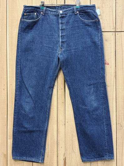 【中古】美品 リーバイス501 濃い色 大きいサイズ 古着 90S LEVIS501 W42&times;L31 MADE IN USA 米国製｜WOLFROBE 店
