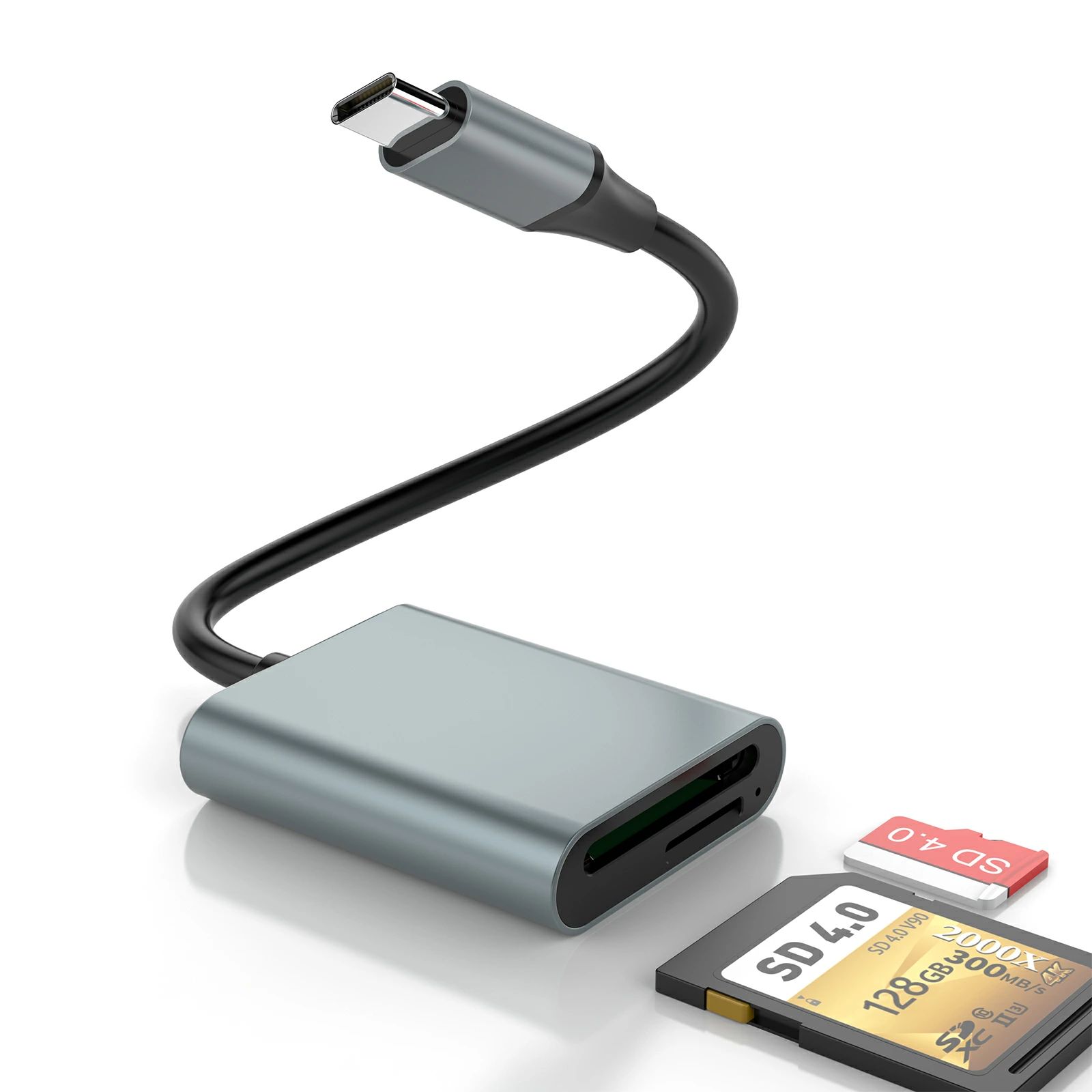 【期間限定ポイント10倍】UHS-II SDカードリーダー USB Type-C 3.1 Gen1 SD 4.0 UHS-II SDXCカード 4K HD動画 高速データ転送 UHS-I/UHS-II 用 SDXC/SDHC/SD/microSDXC/microSD/microSDHC/MMC/RS-MMCなど uhs2メモリーカードリーダー(MacBook Pro, iPad Pro など対応)