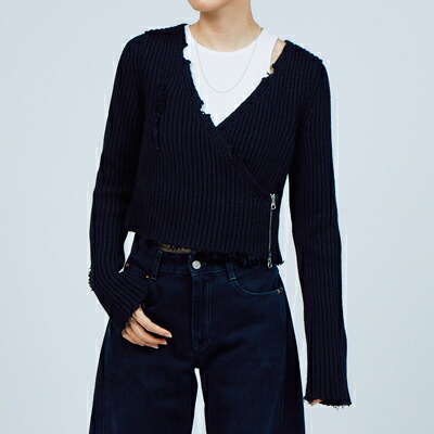 美品✨MM6 Maison Margiela アシンメトリーデザイントップス M MM6 Maison Margiela Asymmetrical top MM6 Maison Margiela