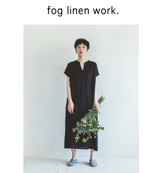 Fog Linen Work Cotton Blanket フォグリネンワーク シェリー ワンピース ブラック Lwa326 17 Av Drop Com