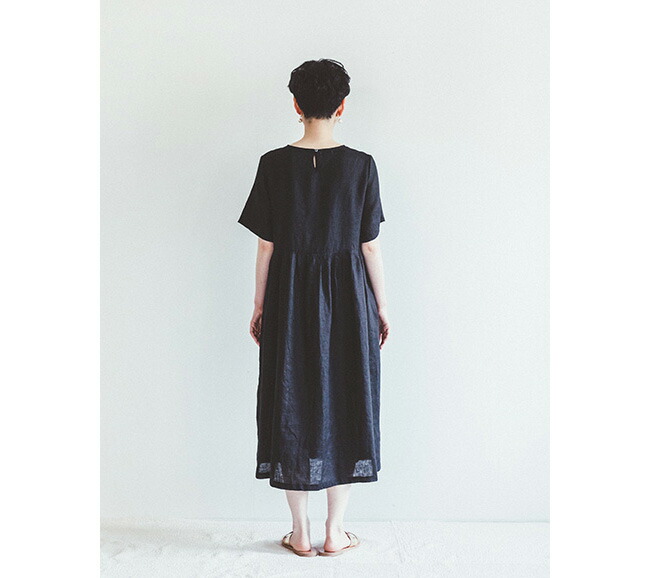 Fog Linen Work フォグリネンワーク Tina Dress Black ティナ ワンピース ブラック Lwa338 17 Rvcconst Com