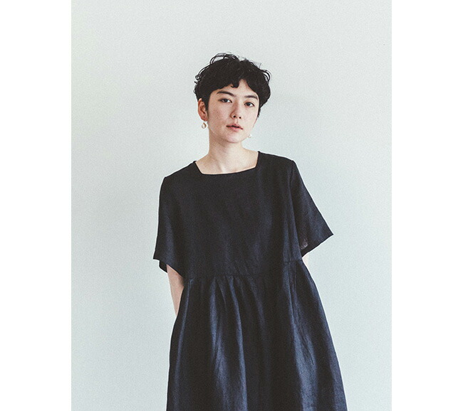 Fog Linen Work フォグリネンワーク Tina Dress Black ティナ ワンピース ブラック Lwa338 17 Rvcconst Com