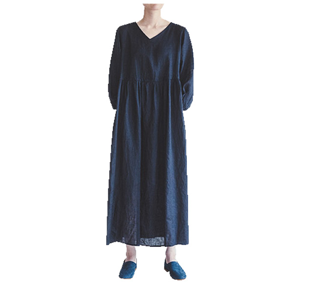 Fog Linen Work フォグリネンワーク Chroe Dress Nuit クロエ ワンピース ニュイ Lwa351 1348 Sgcc Bm