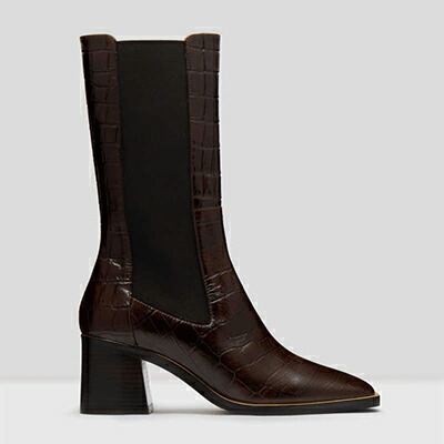 ミスタ miista エステール Estelle brown wash croc 2842