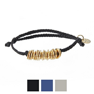 XOLO(ショロ) Piece Silk Code Bracelet -Gold- ピース シルクコード ブレスレット(ゴールド) XOCB003