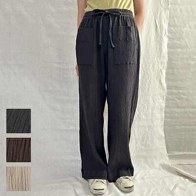 kengo(ケンゴ) cotton banana yoryu loose pants コットンバナナ楊柳ルーズパンツ K26SS-PA7｜リシュ
