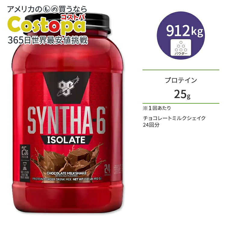 シンサ-6 アイソレート タイムリリース型プロテイン チョコレートミルクシェイク 24回分 912g（2.01lbs） BSN(ビーエスエヌ)【正規契約販売法人 オフィシャルショップ】