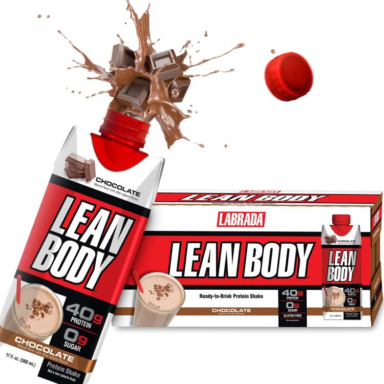 リーンボディ プロテインシェイク チョコレート (17オンス) 12パック　 Labrada: Lean Body: 17oz Chocolate (12 tetra) 【お取り寄せ商品】【合わせて買いたい】【お取り寄せ商品】【合わせて買いたい】