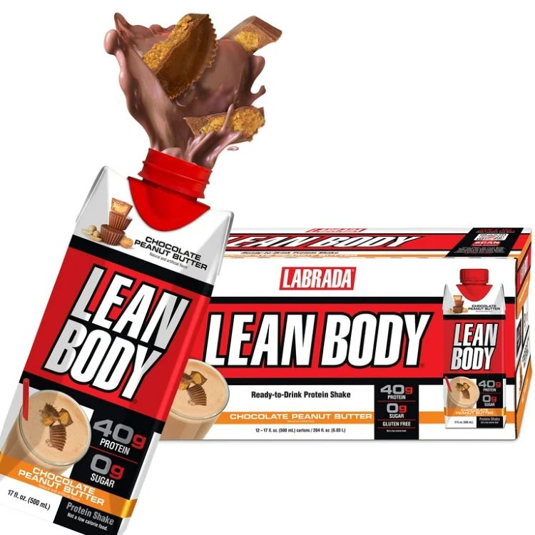 リーンボディ プロテインシェイク チョコレートピーナッツバター(17オンス) 12パック　 Labrada: Lean Body: 17oz Peanut Butter Choc (12 tetra) 【お取り寄せ商品】【合わせて買いたい】【お取り寄せ商品】【合わせて買いたい】｜Costopa