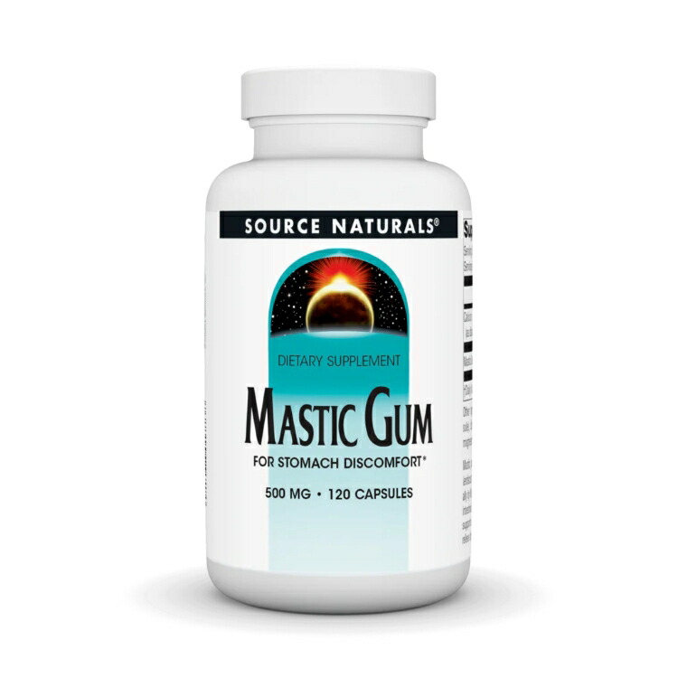 ソースナチュラルズ マスティックガム 500mg 120カプセル Source Naturals Mastic Gum 500 mg 120 Capsule 【お取り寄せ商品】【合わせて買いたい】