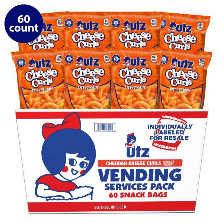 Utz ベイクドチェダーチーズカール マルチパック 1オンス 60個入り Utz Baked Cheddar Cheese Curls, Multipack, 1 oz, 60 Count 【お取り寄せ商品】【合わせて買いたい】