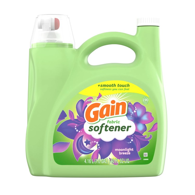 ゲイン 液体柔軟剤 ムーンライトブリーズの香り 5.2L 190回分 Gain Liquid Laundry Fabric Softener and Conditioner, Moonlight Breeze Scent, 140 fl oz 【お取り寄せ商品】【合わせて買いたい】