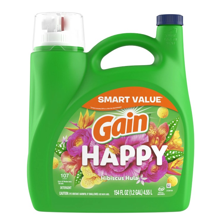 ゲイン 液体洗濯洗剤 ハッピーの香り 高効率タイプ対応 3.6L 107回分 Gain Liquid Laundry Detergent, Happy, 154 fl oz, 107 Loads, HE 【お取り寄せ商品】【合わせて買いたい】