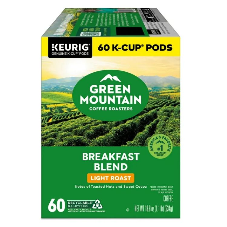 【ポイントUP★2日20時-】グリーンマウンテン コーヒー ロースターズ ブレックファストブレンド ライトロースト K-Cup 60個入り Green Mountain Coffee Roasters, Breakfast Blend Light Roast K-Cup Coffee Pods, 60 Count 【お取り寄せ商品】