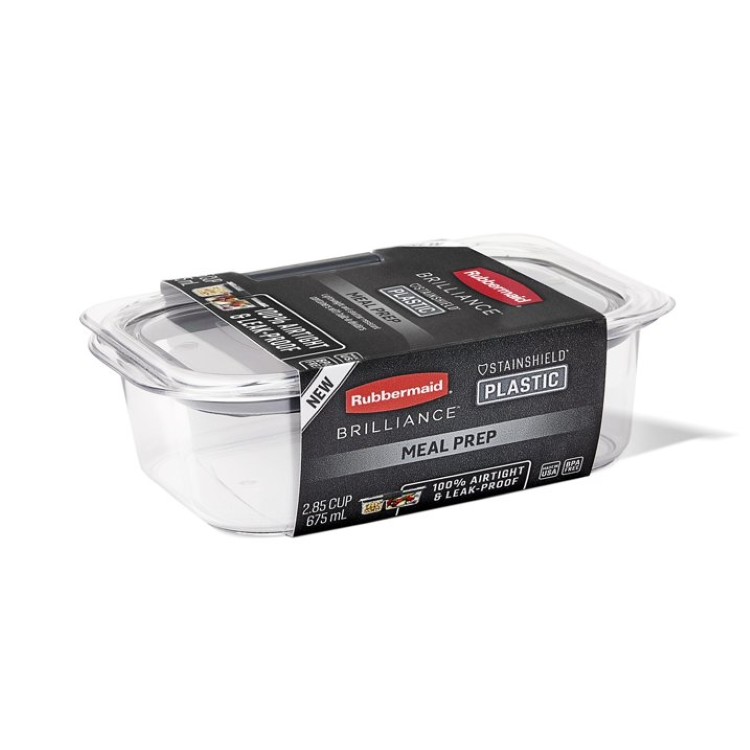 ラバーメイド ブリリアンス ミールプリップ用保存容器 2区画 2.85カップ 10点セット Rubbermaid Brilliance 10 Piece 2 Compartment Meal Prep Food Storage Containers, 2.85 Cup 【お取り寄せ商品】