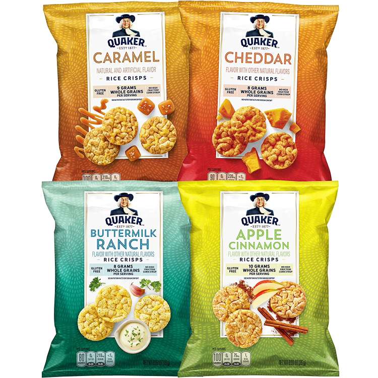 クエーカー ライスクリスプ グルテンフリー 4フレーバーバラエティミックス 30袋入り Quaker Rice Crisps, Gluten Free, 4 Flavor Variety Mix 0.67 oz, 30 count 【お取り寄せ商品】