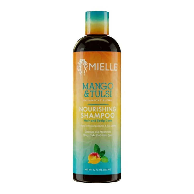 【ポイントUP★2日20時-】ミエル ミエーレ マンゴー＆トゥルシー ナリッシング シャンプー 約355mL Mielle Mango and Tulsi Nourishing Shampoo 12 fl. oz 【お取り寄せ商品】