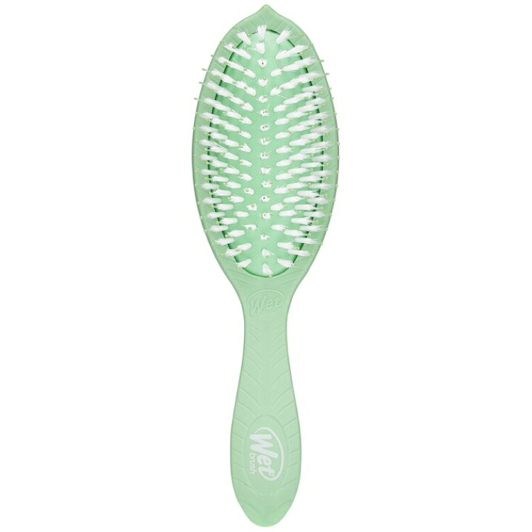 【ポイントUP★2日20時-】ウェットブラシ ゴーグリーン ティーツリーオイル配合 トリートメント＆シャインブラシ Wet Brush Go Green Tea Tree Oil Infused Treatment & Shine Brush 【お取り寄せ商品】