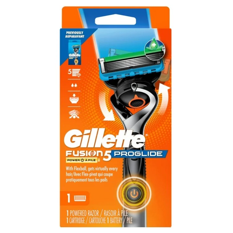 【ポイントUP★2日20時-】ジレット フュージョン5 プログライド パワー メンズカミソリ 本体 替刃1個付 ブルー Gillette Pro Glide Power Men's Razor Handle + 1 Blade Refill, Blue 【お取り寄せ商品】