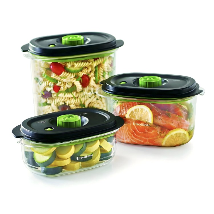 フードセーバー 真空保存容器 3点セット 3・5・8カップ FoodSaver Vacuum Sealer Container Set, 3-Piece, 3, 5 & 8 Cup 【お取り寄せ商品】|Costopa