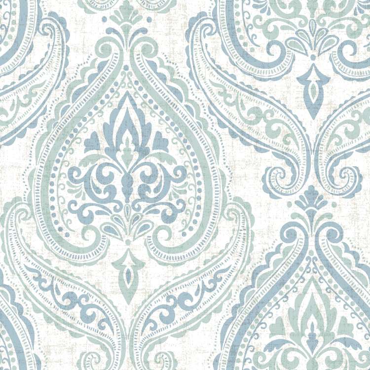 ウェーバリー インスピレーションズ 100%コットン ロータス柄生地 ブルー 54インチ幅 8ヤードボルト Waverly Inspirations 54inch 100% Cotton Lotus Everyday Sewing and Craft Fabric 8 【お取り寄せ商品】|Costopa