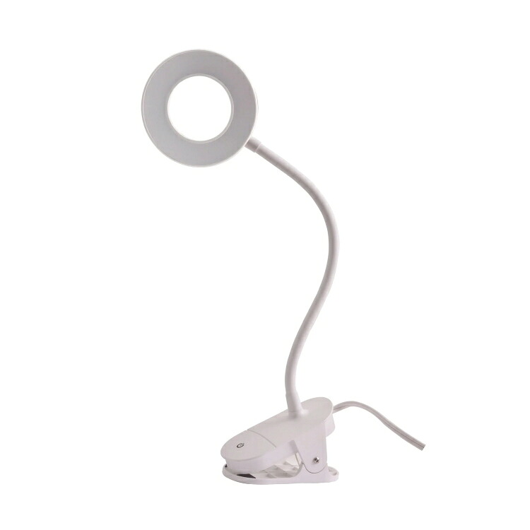【ウォルマートPB】メインステイズ LEDリングライト クリップ式 ホワイト Mainstays Modern LED Ring Light Gooseneck Clip Lamp, White, Matte Finish, Suitable for A 【お取り寄せ商品】｜Costopa