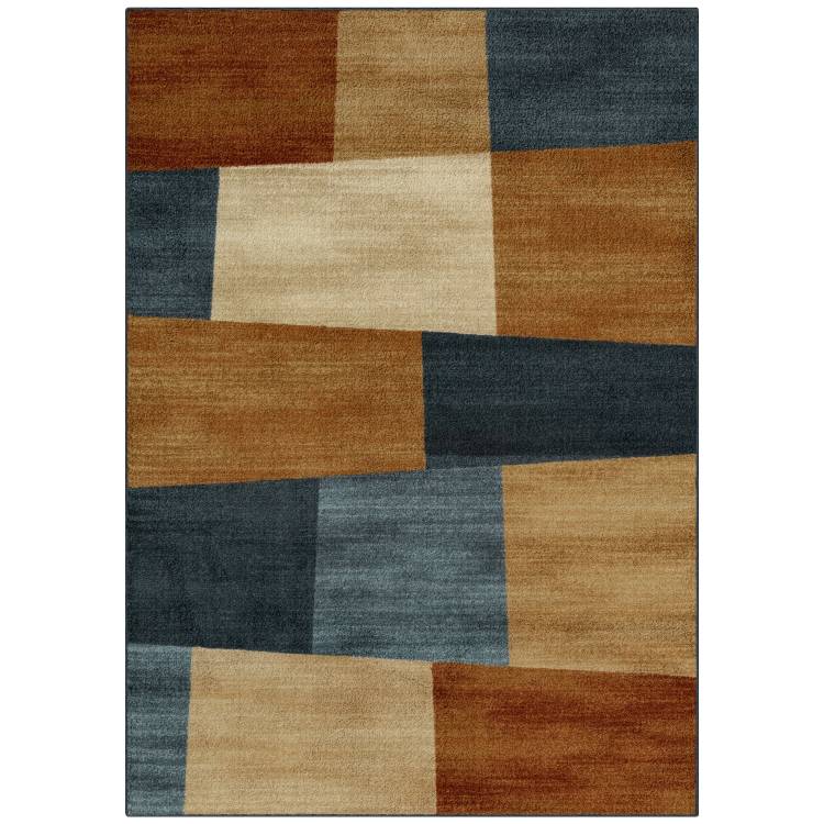【ウォルマートブランド】メインステイズ 幾何学ブロック柄 エリアラグ マルチ 約152×213cm Mainstays Geometric Warm Blocks Multicolor Indoor Area Rug, 5' x 7' 【お取り寄せ商品】|Costopa