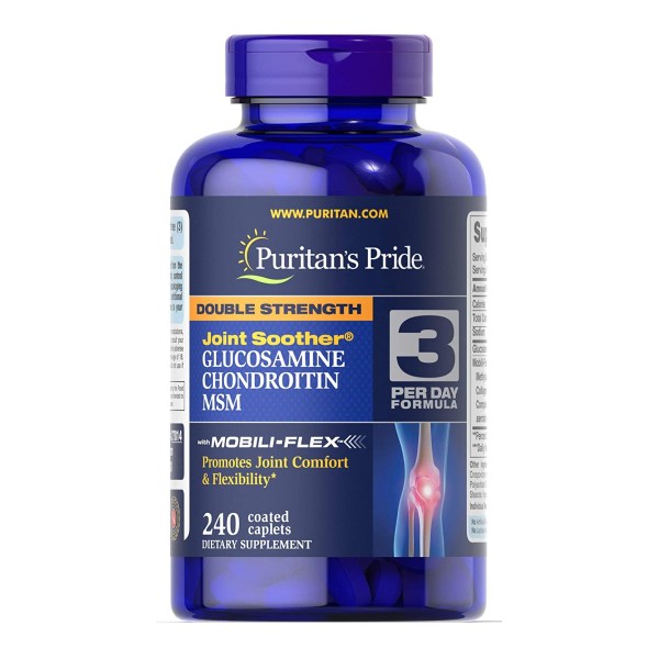 ダブルストレングス コンドロイチン グルコサミン MSM 240粒 Puritans Pride（ピューリタンズプライド） Double Strength Glucosamine Chondroitin MSM 240coated caplets Puritans Pride【お取り寄せ商品】【合わせて買いたい】