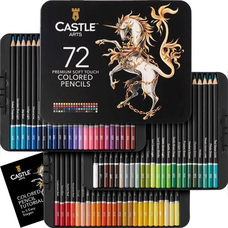 キャッスルアートサプライ 72色鉛筆セット Castle Art Supplies 72 Colored Pencils Set 【お取り寄せ商品】【合わせて買いたい】|Costopa