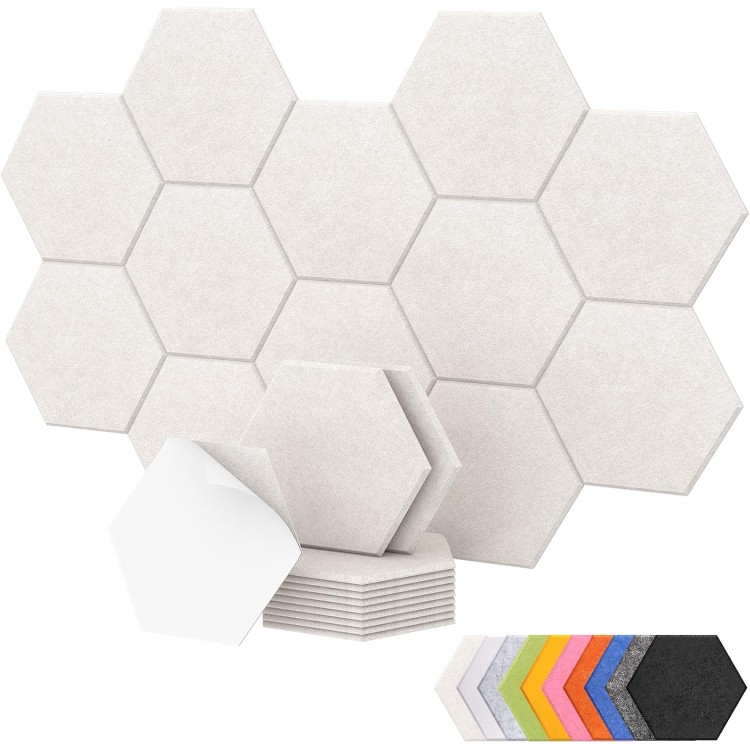 TONOR 高密度六角形吸音パネル 12枚パック ベージュ TONOR 12 Pack High Density Hexagon Acoustic Panels Beige 【お取り寄せ商品】｜Costopa