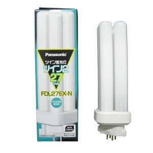 パナソニック 入れもの売りわたす 10個仕掛ける パウダーコンパクト形螢光灯 27W 自然的色(3波長形昼白いこと) ツイン螢光灯 ツイン2(4本束状ブリッジ回路) FDL27EX-N_set