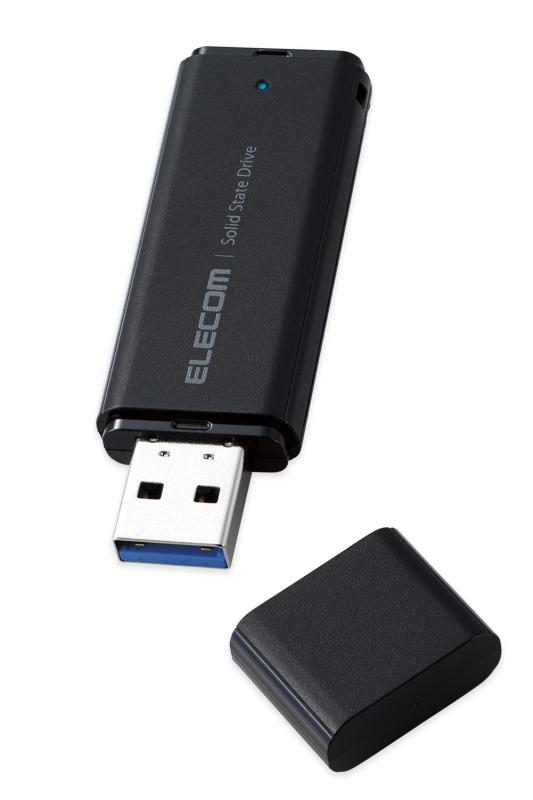 エレコム 外後ばらいSSD 500GB 携帯型 USB 5Gbps / USB3.2（Gen2）相応う 小型 旗がしら式 黒いこと ESD-EMC0500GBK