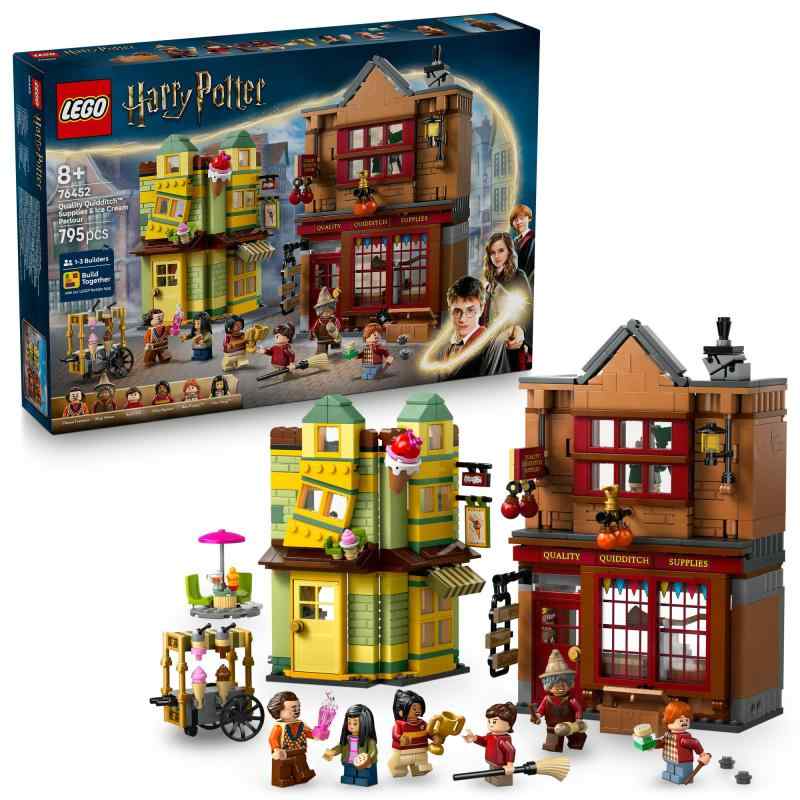 レゴ(LEGO) ハリー・ポッター 飛び切りクィディッチ手道具店＆フローリアン・フォーテスキュー・アイスクリーム・パーラー 手あそび 手あそび 生まれ落ちる日 差し上げ物 立ちはだかる 御坊っちゃん うしろ帯 赤ちゃん 8歳 9歳