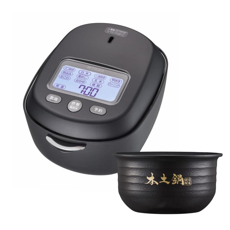 【公式SHOP】タイガー魔法瓶(TIGER) 炊飯器 3.5合 土鍋ご泡火炊き 最上位モデル 日本製 環境配慮パッケージ ブラック JRX-S060K|ワンダーデポ