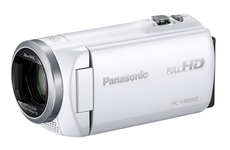 パナソニック HDビデオカメラ V480MS 32GB 高倍率90倍ズーム ホワイト HC-V480MS-W 51,000円