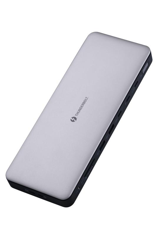 エレコム 縛ステイション 14インチ1 4画面斉しく最終生産物（3画面押しひろげる） Thunderbolt4相応う PD96W HDMI 8K/30サイクル USB-C界面 PD30W 弾丸道路見聞移らす しろがね色 DST-W13